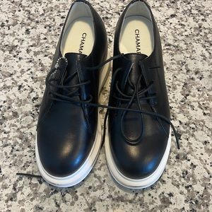 Black platform shoes